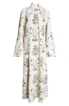 Giambattista Valli Floral-print Midi-dress In Ivory/multi