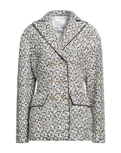 Giambattista Valli Woman Blazer Cream Size 8 Viscose, Synthetic Fibers, Virgin Wool, Cashmere In White