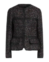 Giambattista Valli Woman Jacket Black Size 14 Acrylic, Polyester, Polyamide, Cotton In Black