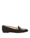 Giambattista Valli Woman Loafers Black Size 8 Leather In Black