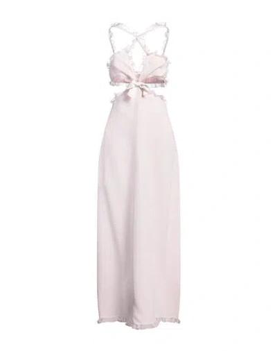 Giambattista Valli Woman Maxi Dress Light Pink Size 10 Viscose, Silk