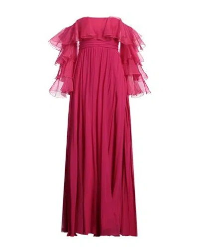 Giambattista Valli Woman Maxi Dress Magenta Size 6 Silk, Polyester