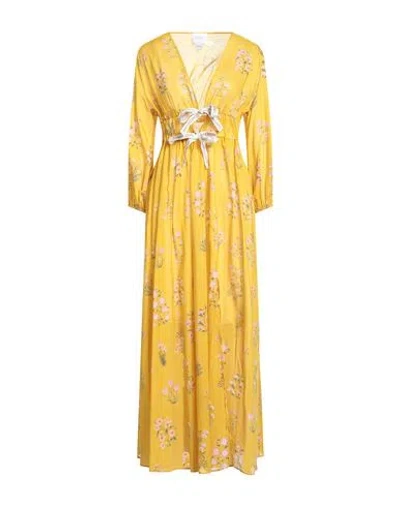Giambattista Valli Woman Maxi Dress Marigold Size 10 Cotton In Yellow