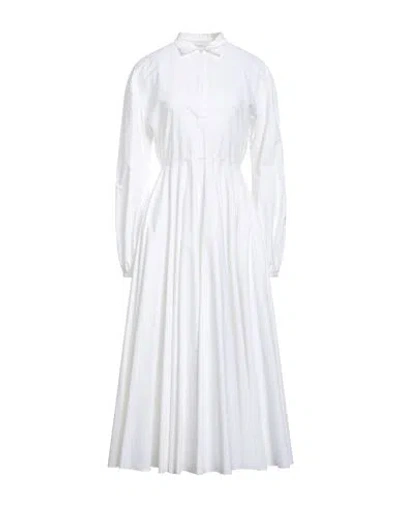 Giambattista Valli Woman Maxi Dress White Size 8 Cotton, Viscose