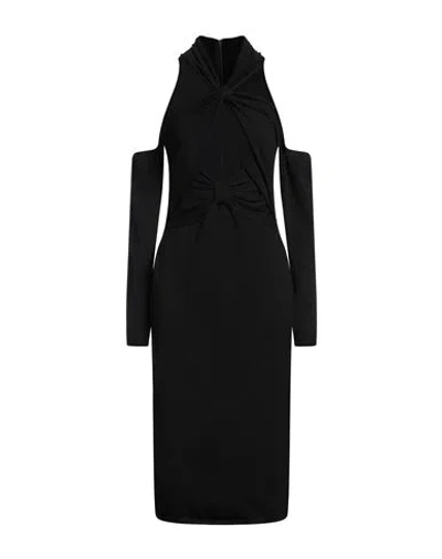 GIAMBATTISTA VALLI GIAMBATTISTA VALLI WOMAN MIDI DRESS BLACK SIZE 8 VISCOSE, POLYESTER