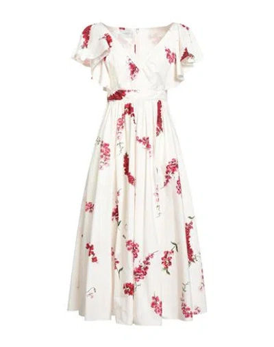 Giambattista Valli Woman Midi Dress Off White Size 6 Cotton