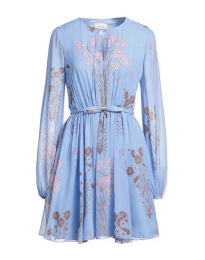 Giambattista Valli Woman Mini Dress Light Blue Size 4 Silk