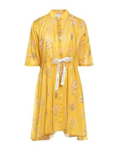 Giambattista Valli Woman Mini Dress Marigold Size 10 Cotton In Yellow