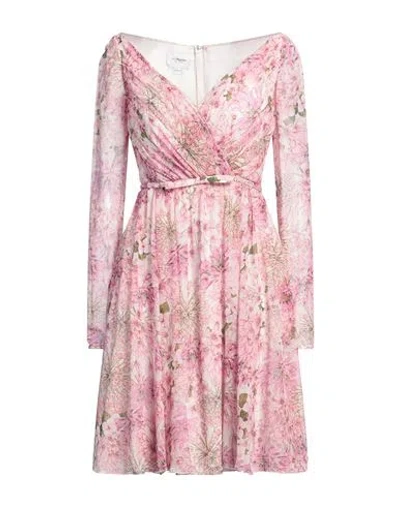 Giambattista Valli Woman Mini Dress Pink Size 6 Silk, Polyamide