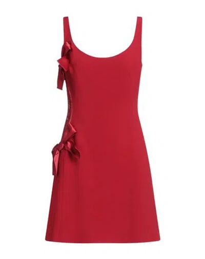 Giambattista Valli Woman Mini Dress Red Size 8 Acetate, Viscose, Polyamide, Cotton, Silk