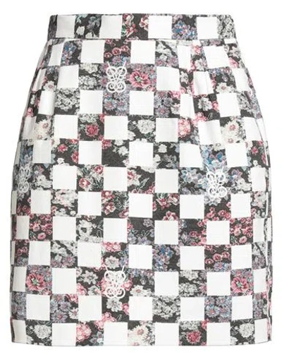 Giambattista Valli Woman Mini Skirt White Size 8 Cotton, Elastane