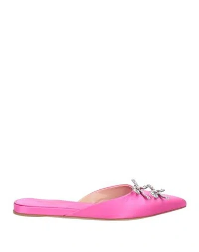 Giambattista Valli Woman Mules & Clogs Pink Size 6 Textile Fibers In Multi
