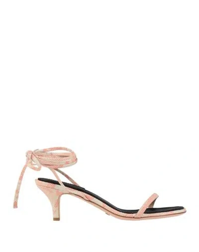 Giambattista Valli Woman Sandals Antique Rose Size 11 Leather In Pink