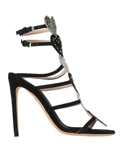 Giambattista Valli Woman Sandals Black Size 8 Leather