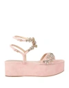 Giambattista Valli Woman Sandals Light Pink Size 8 Leather In Pink