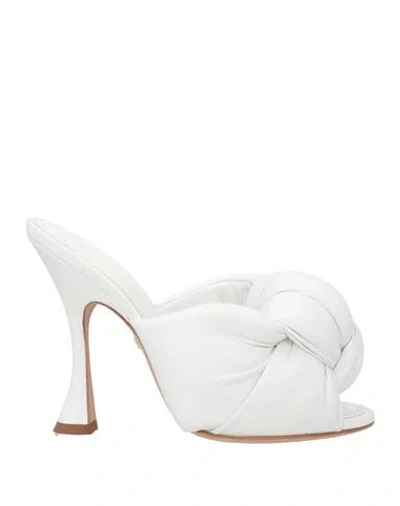 Giambattista Valli Woman Sandals White Size 8 Leather