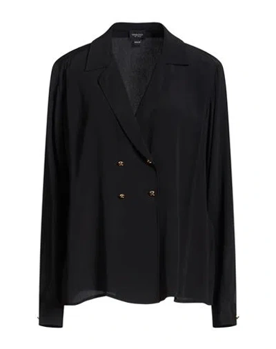 Giambattista Valli Woman Shirt Black Size 10 Acetate, Silk