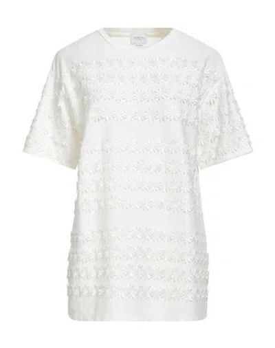Giambattista Valli Woman T-shirt Off White Size M Cotton