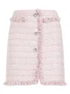 Giambattista Valli Boucle Mini Skirt Sequin Embellishments In Pink & Purple