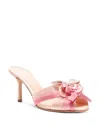 Giambattista Valli Women's Bow Dress Mules In Rose/tricolor