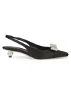 Giambattista Valli Women's Bow Satin Slingback Pumps In Multi