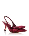 Giambattista Valli Bow Satin Slingback Pump In Ruby