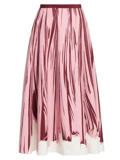 Giambattista Valli Women's Brush Stroke Knit Maxi Skirt In Multi