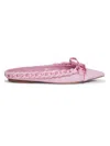 Giambattista Valli Ribbon & Chain Pointed Toe Mule In Pink