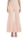 Giambattista Valli Women's Cotton-blend Flared Pants In Pink