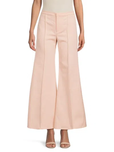 Giambattista Valli Women's Cotton-blend Flared Pants In Pink