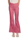 Giambattista Valli Women's Diamond Crochet Flare-leg Pants In Pink