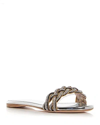 Giambattista Valli Women's Embellished Slide Sandals In Gold
