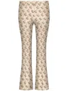 Giambattista Valli Floral-jacquard Cropped Flared Trousers In M058