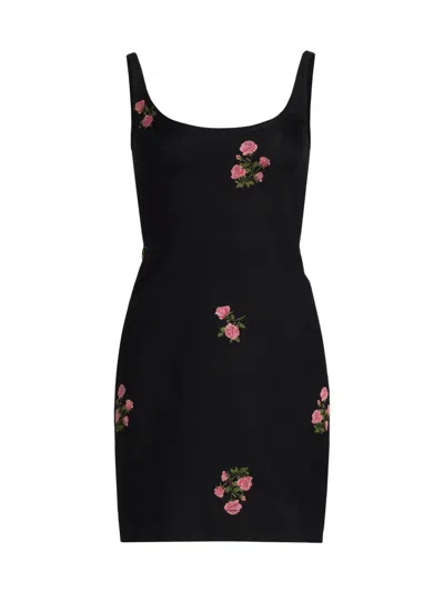 Giambattista Valli Women's Floral Fil Coupé Cotton Minidress In Multi