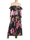 Giambattista Valli Off-the-shoulder Cotton Poplin Maxi Dress In Multi