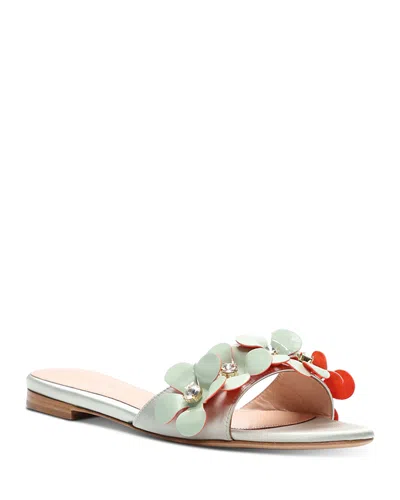 Giambattista Valli Women's Slip On Embellished Sandals In Light Blue