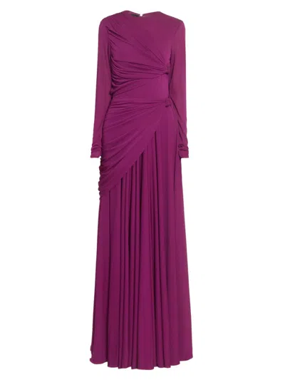 Giambattista Valli Women's Twisted-front Jersey Gown In Purple