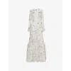 Giambattista Valli Floral Cotton Maxi Dress In Ivory/multi