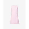 Giambattista Valli Womens Round-neck Sleeveless Metallic-tweed Mini Dress Quartz Rose In Quartz Rose