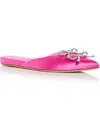 Giambattista Valli 5mm Satin Flat Mules In Pink