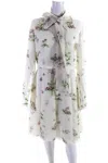 Giambattista Valli Womens Silk Floral Print Georgette Dress White In White