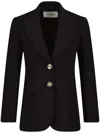 Giambattista Valli Wool Crepe Single-breasted Blazer In Black