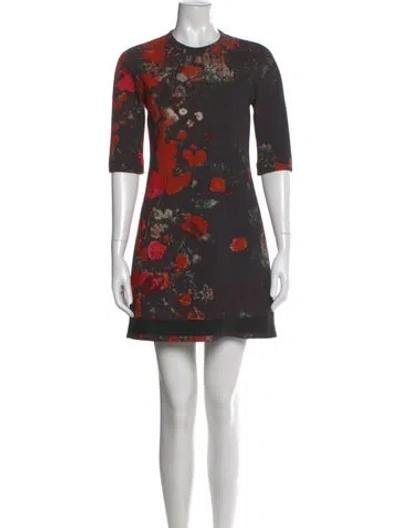 Pre-owned Giambattista Valli Wool Mini Dress In Red