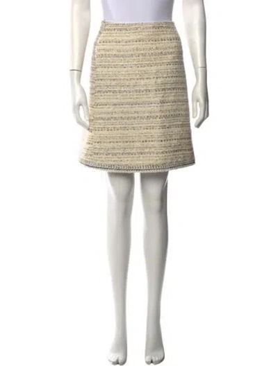 Pre-owned Giambattista Valli Wool Mini Skirt In Neutrals