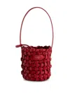 Giambattista Valli Woven Lambskin Bucket Bag