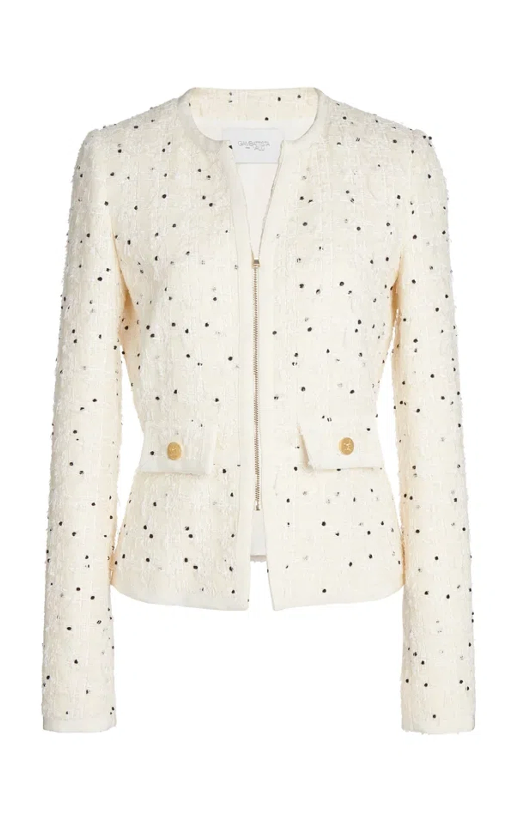 ジャケット GIAMBATTISTA VALLI BOUCLE JACKET Giambattista Valli - Ivory Boucle Jacket | Mitchell Stores