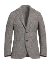 Giampaolo Man Blazer Brown Size 40 Virgin Wool, Acrylic, Polyester, Elastane In Gray