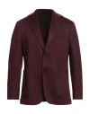 Giampaolo Man Blazer Burgundy Size 42 Virgin Wool, Acrylic In Red