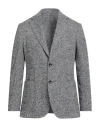 Giampaolo Man Blazer Grey Size 40 Virgin Wool, Acrylic, Polyester, Elastane In Gray
