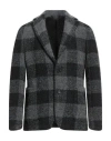 Giampaolo Man Blazer Lead Size 42 Virgin Wool, Polyester, Textile Fibers, Alpaca Wool In Grey